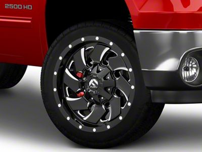 Fuel Wheels Cleaver Gloss Black Milled 8-Lug Wheel; 22x10; -13mm Offset (20-25 Sierra 2500 HD)