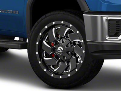 Fuel Wheels Cleaver Gloss Black Milled 8-Lug Wheel; 22x10; -13mm Offset (20-25 Sierra 2500 HD)