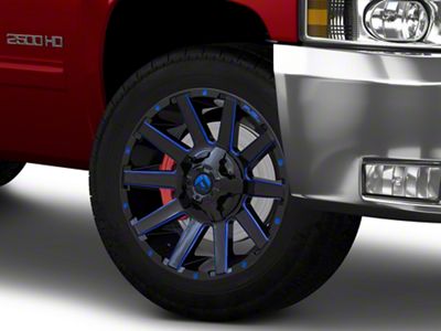 Fuel Wheels Contra Gloss Black with Blue Tint Clear 8-Lug Wheel; 20x9; 20mm Offset (07-10 Sierra 2500 HD)