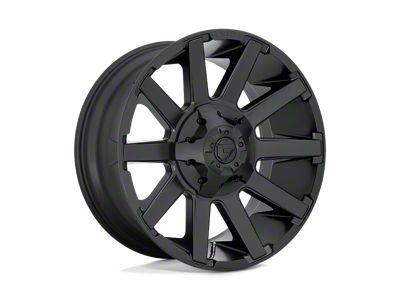 Fuel Wheels Contra Satin Black 8-Lug Wheel; 20x9; 1mm Offset (07-10 Sierra 2500 HD)