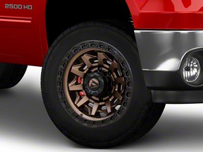Fuel Wheels Covert Matte Bronze with Black Bead Ring 8-Lug Wheel; 20x9; 20mm Offset (07-10 Sierra 2500 HD)