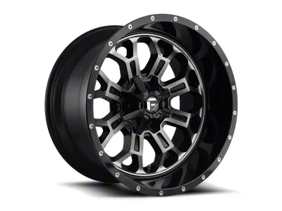 Fuel Wheels Crush Gloss Black Machined Double Dark Tint 8-Lug Wheel; 18x9; 1mm Offset (20-25 Sierra 2500 HD)