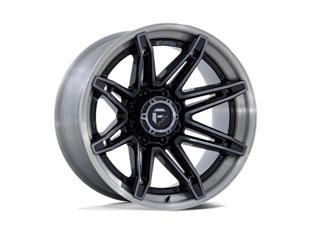 Fuel Wheels Fusion Forged Brawl Gloss Black Bushed Dark Tinted Clear 8-Lug Wheel; 20x10; -18mm Offset (20-24 Sierra 2500 HD)