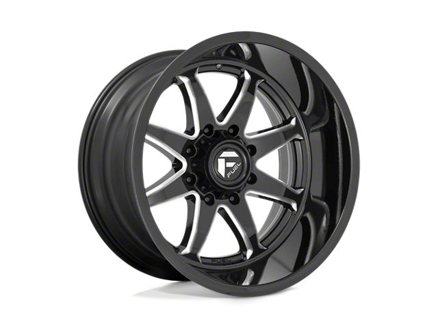 Fuel Wheels Hammer Gloss Black Milled 8-Lug Wheel; 22x10; -18mm Offset (20-24 Sierra 2500 HD)