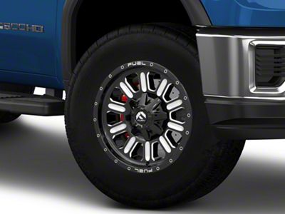 Fuel Wheels Hardline Gloss Black Milled 8-Lug Wheel; 18x9; 1mm Offset (20-25 Sierra 2500 HD)