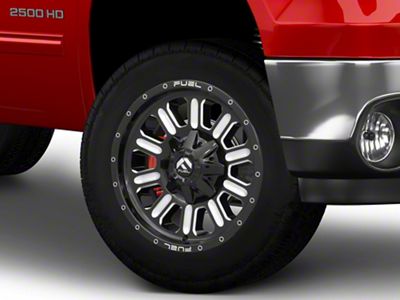 Fuel Wheels Hardline Gloss Black Milled 8-Lug Wheel; 20x9; 20mm Offset (07-10 Sierra 2500 HD)
