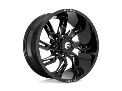 Fuel Wheels Lockdown Gloss Black Milled 8-Lug Wheel; 20x10; -18mm Offset (20-24 Sierra 2500 HD)