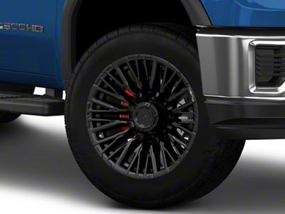 Fuel Wheels Rebar Blackout 8-Lug Wheel; 20x10; -18mm Offset (20-25 Sierra 2500 HD)