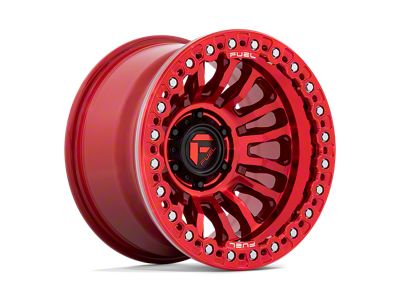 Fuel Wheels Rincon Beadlock Candy Red 8-Lug Wheel; 17x9; -38mm Offset (07-10 Sierra 2500 HD)