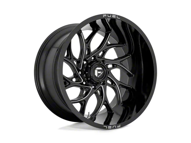 Fuel Wheels Runner Gloss Black Milled 8-Lug Wheel; 20x10; -18mm Offset (20-24 Sierra 2500 HD)