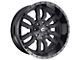 Fuel Wheels Sledge Matte Black with Gloss Black Lip 8-Lug Wheel; 18x9; 20mm Offset (20-24 Sierra 2500 HD)