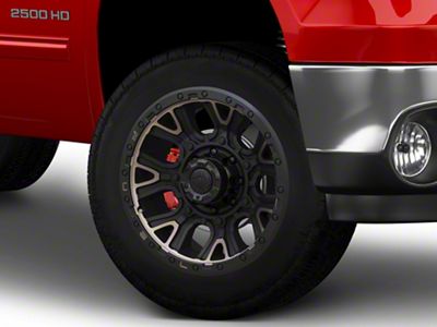 Fuel Wheels Traction Matte Black with Double Dark Tint 8-Lug Wheel; 20x10; -18mm Offset (07-10 Sierra 2500 HD)