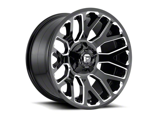 Fuel Wheels Warrior Gloss Black Milled 8-Lug Wheel; 20x10; -18mm Offset (20-24 Sierra 2500 HD)