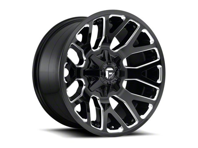 Fuel Wheels Warrior Gloss Black Milled 8-Lug Wheel; 20x9; 1mm Offset (20-24 Sierra 2500 HD)