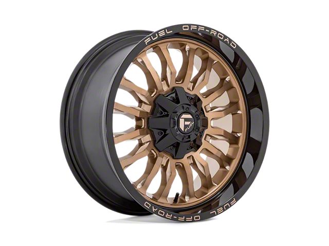 Fuel Wheels Arc Platinum Bronze with Black Lip 8-Lug Wheel; 22x10; -18mm Offset (20-24 Sierra 3500 HD SRW)