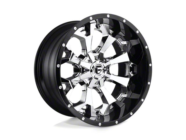Fuel Wheels Assault Chrome with Gloss Black Lip 8-Lug Wheel; 22x10; -13mm Offset (20-24 Sierra 3500 HD SRW)