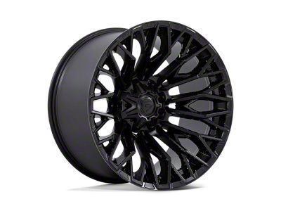 Fuel Wheels Quake Gloss Black Milled 8-Lug Wheel; 20x9; 1mm Offset (07-10 Sierra 3500 HD SRW)