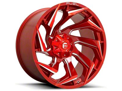 Fuel Wheels Reaction Candy Red Milled 8-Lug Wheel; 22x12; -44mm Offset (20-25 Sierra 3500 HD SRW)