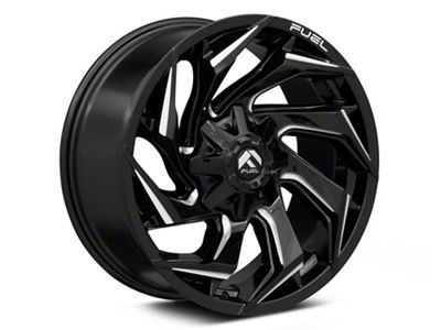 Fuel Wheels Reaction Gloss Black Milled 8-Lug Wheel; 20x10; -18mm Offset (11-14 Sierra 3500 HD SRW)