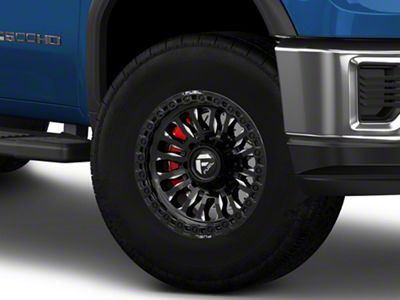 Fuel Wheels Rincon Gloss Black Milled 8-Lug Wheel; 17x9; 1mm Offset (20-25 Sierra 3500 HD SRW)