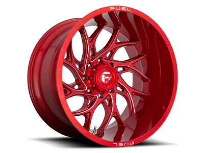 Fuel Wheels Runner Candy Red Milled 8-Lug Wheel; 22x12; -44mm Offset (20-25 Sierra 3500 HD SRW)