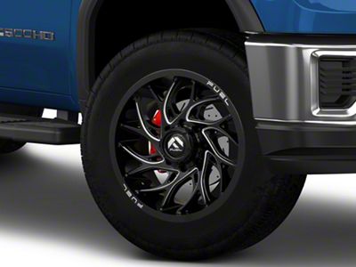 Fuel Wheels Runner Gloss Black Milled 8-Lug Wheel; 20x9; 1mm Offset (20-25 Sierra 3500 HD SRW)