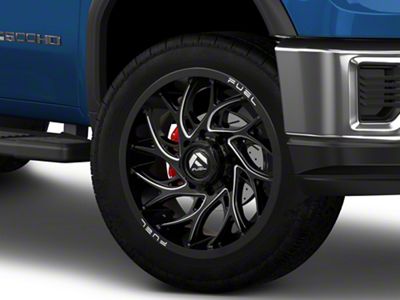 Fuel Wheels Runner Gloss Black Milled 8-Lug Wheel; 22x12; -44mm Offset (20-25 Sierra 3500 HD SRW)