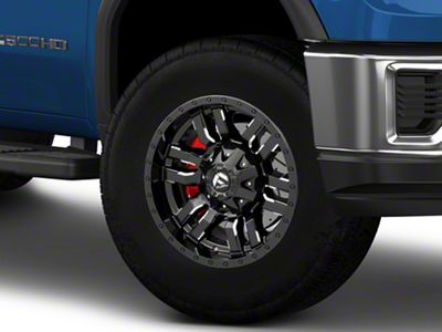 Fuel Wheels Sledge Gloss Black Milled 8-Lug Wheel; 18x9; 20mm Offset (20-25 Sierra 3500 HD SRW)