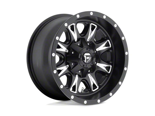 Fuel Wheels Strike Gloss Black Milled 8-Lug Wheel; 22x12; -44mm Offset (20-24 Sierra 3500 HD SRW)