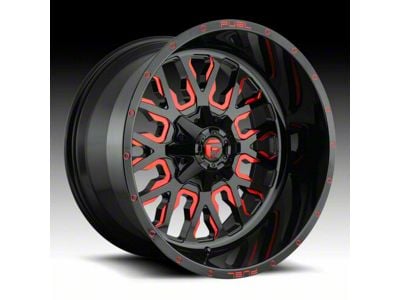 Fuel Wheels Stroke Gloss Black with Red Tint Clear 8-Lug Wheel; 20x10; -18mm Offset (07-10 Sierra 3500 HD SRW)