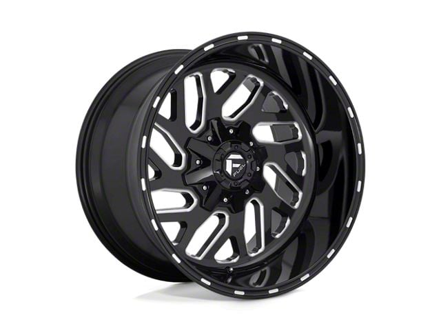 Fuel Wheels Triton Gloss Black Milled 8-Lug Wheel; 22x9.5; 20mm Offset (20-24 Sierra 3500 HD SRW)