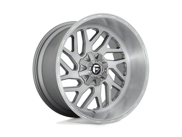 Fuel Wheels Triton Platinum Brushed Gunmetal with Tinted Clear 8-Lug Wheel; 24x12; -44mm Offset (20-24 Sierra 3500 HD SRW)