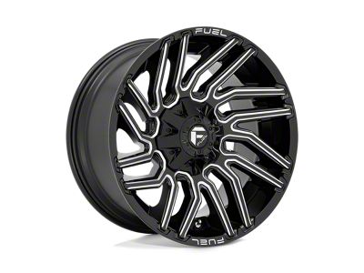 Fuel Wheels Typhoon Gloss Black Milled 8-Lug Wheel; 22x12; -44mm Offset (11-14 Sierra 3500 HD SRW)