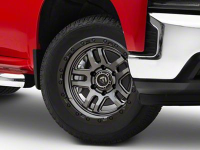Fuel Wheels Ammo Matte Gunmetal with Black Bead Ring 6-Lug Wheel; 20x10; -18mm Offset (19-25 Silverado 1500)
