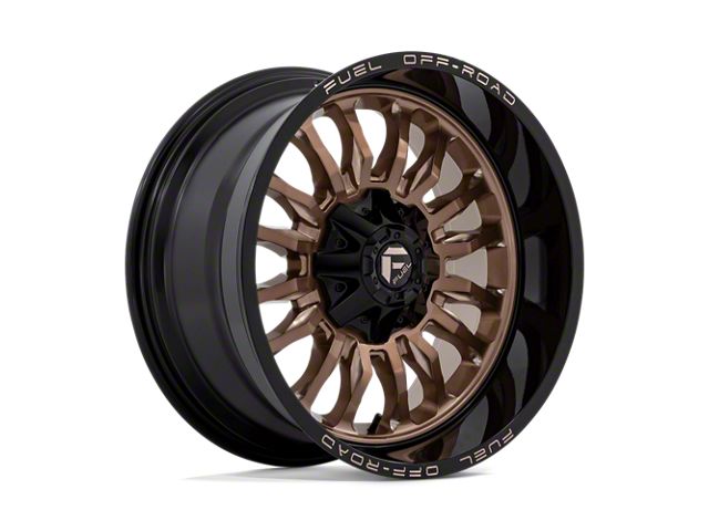 Fuel Wheels Arc Platinum Bronze with Black Lip 6-Lug Wheel; 20x10; -18mm Offset (19-24 Silverado 1500)