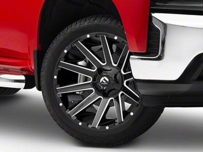 Fuel Wheels Contra Gloss Black Milled 6-Lug Wheel; 24x14; -75mm Offset (19-24 Silverado 1500)