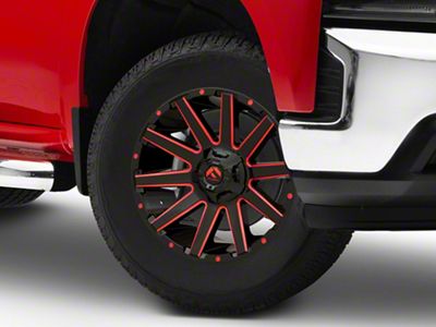 Fuel Wheels Contra Gloss Black with Red Tinted Clear 6-Lug Wheel; 18x9; -12mm Offset (19-25 Silverado 1500)