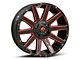 Fuel Wheels Contra Gloss Black with Red Tinted Clear 6-Lug Wheel; 20x10; -19mm Offset (19-24 Silverado 1500)