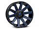 Fuel Wheels Contra Gloss Black with Blue Tinted Clear 6-Lug Wheel; 20x10; -19mm Offset (19-24 Silverado 1500)