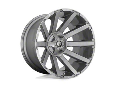 Fuel Wheels Contra Platinum Brushed Gunmetal with Tinted Clear 6-Lug Wheel; 20x10; -19mm Offset (19-24 Silverado 1500)