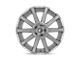Fuel Wheels Contra Platinum Brushed Gunmetal with Tinted Clear 6-Lug Wheel; 22x10; -19mm Offset (19-24 Silverado 1500)