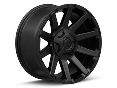 Fuel Wheels Contra Satin Black 6-Lug Wheel; 18x9; -12mm Offset (19-24 Silverado 1500)