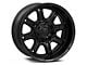 Fuel Wheels Darkstar Matte Black with Gloss Black Lip 6-Lug Wheel; 20x10; -18mm Offset (19-24 Silverado 1500)