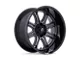 Fuel Wheels Darkstar Matte Gunmetal with Black Lip 6-Lug Wheel; 20x9; 1mm Offset (19-24 Silverado 1500)