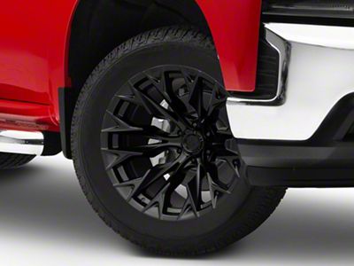 Fuel Wheels Flame Blackout 6-Lug Wheel; 20x10; -18mm Offset (19-24 Silverado 1500)