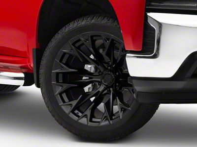 Fuel Wheels Flame Blackout 6-Lug Wheel; 22x10; -18mm Offset (19-24 Silverado 1500)