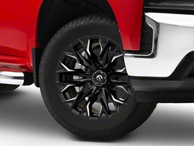 Fuel Wheels Flame Gloss Black Milled 6-Lug Wheel; 20x10; -18mm Offset (19-24 Silverado 1500)