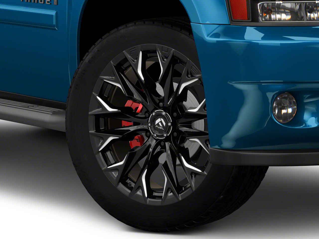Fuel Wheels Silverado 1500 Flame Gloss Black Milled 6Lug Wheel; 22x10