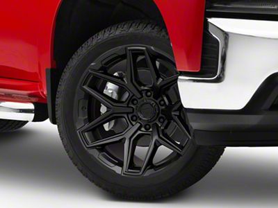 Fuel Wheels Flux Blackout 6-Lug Wheel; 22x10; -18mm Offset (19-25 Silverado 1500)
