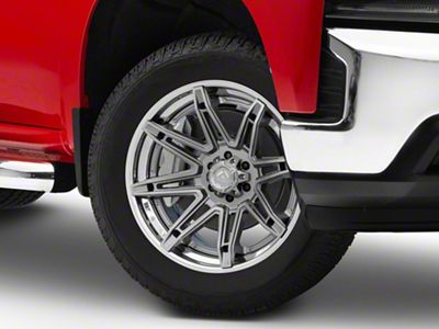 Fuel Wheels Fusion Forged Brawl Platinum with Chrome Lip 6-Lug Wheel; 20x10; -18mm Offset (19-25 Silverado 1500)